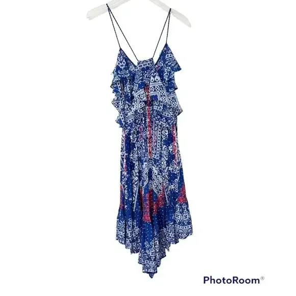 ROCOCO SAND Handkerchief Silk Dress‎ M midi - Picture 4 of 5